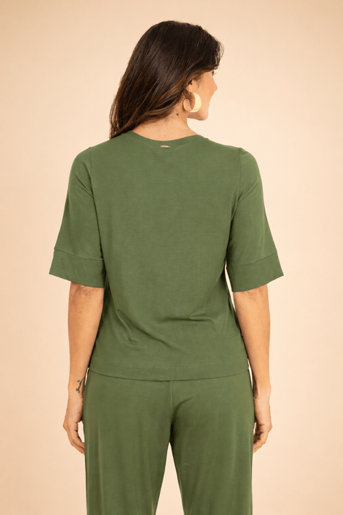 Blusa detalhe punho VERDE..